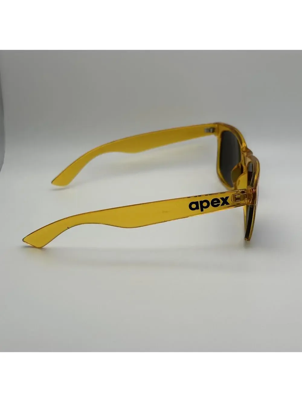 Apex Yellow Transparent Frame Sunglasses with Blue Lenses